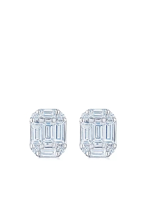 KWIAT 18kt white gold diamond Starburst stud earrings - Silver