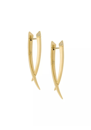Shaun Leane Sabre diamond crossover earrings - Gold