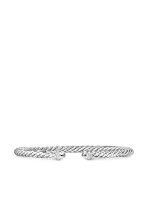 David Yurman sterling silver Cablespira diamond bracelet (4mm)
