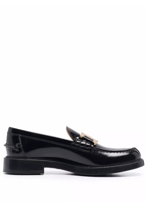 Tod's chain-plaque loafers - Black