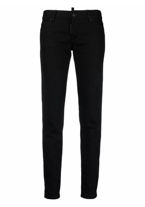 DSQUARED2 logo-print skinny jeans - Black