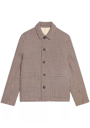 AMI Paris houndstooth pattern single-breasted jacket - Brown