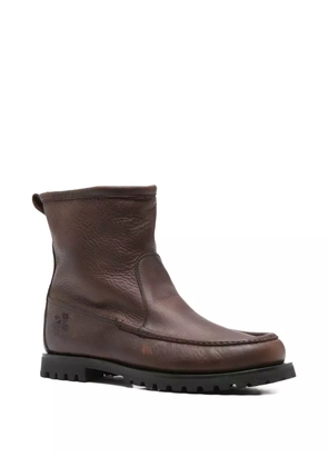 RANRA pull-tab leather boots - Brown
