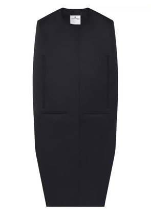 Courrèges satin-finish coat - Black