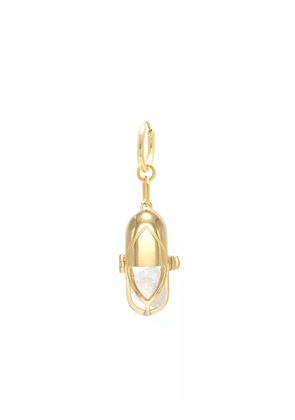 Capsule Eleven quartz crystal capsule hoop earring - Gold