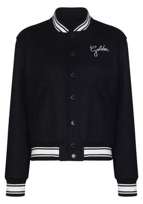 Golden Goose embroidered-logo bomber jacket - Blue