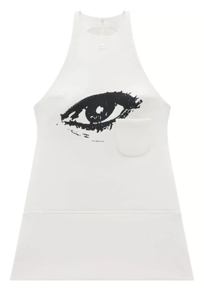 Courrèges graphic-print sleeveless minidress - White