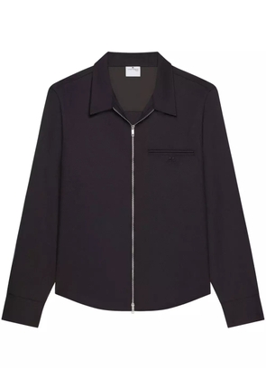 Courrèges zipped twill shirt - Black
