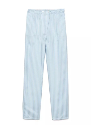 Prada striped silk trousers - Blue