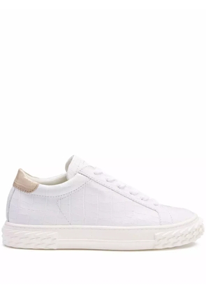 Giuseppe Zanotti Blabber crocodile-print leather sneakers - White