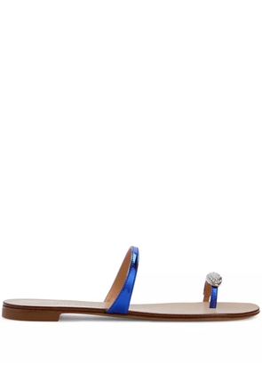 Giuseppe Zanotti crystal toe strap sandals - Blue