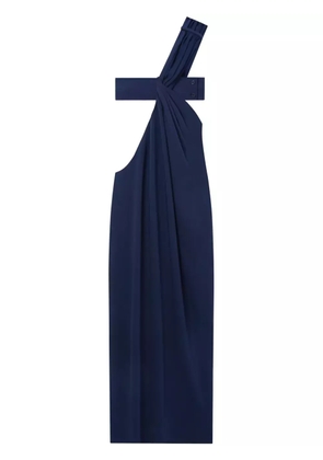 Courrèges twisted draped dress - Blue