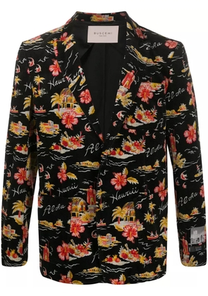 Buscemi long sleeve floral pattern blazer - Black