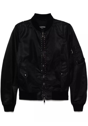 Valentino Garavani rockstud detailing bomber jacket - Black