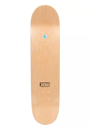 Maharishi logo-print detail skateboard - Brown