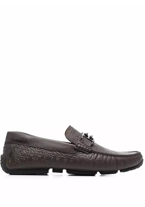 Bally logo-plaque leather loafers - Brown