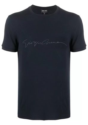 Giorgio Armani branded T-shirt - Blue