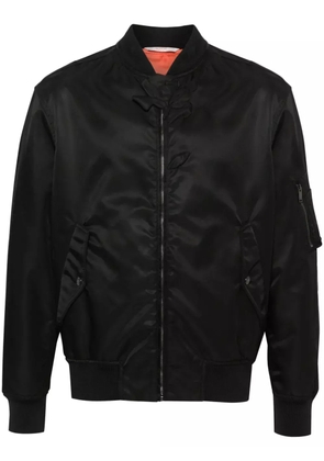 Valentino Garavani floral-embroidered bomber jacket - Black