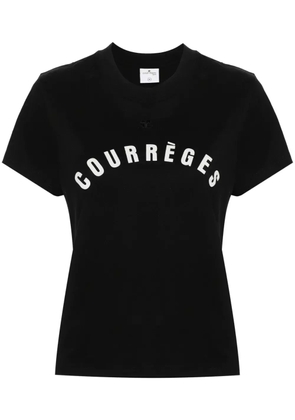 Courrèges logo-print cotton T-shirt - Black