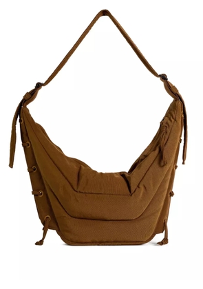 LEMAIRE quilted lace-up shoulder bag - Brown