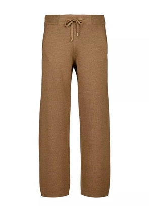 Piacenza Cashmere drawstring straight trousers - Brown