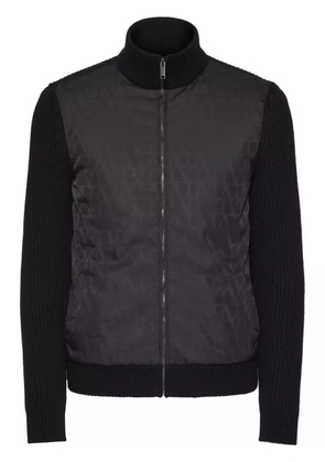 Valentino Garavani Toile Iconographe wool-knit jacket - Black