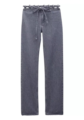 Filippa K lace-waist straight-leg jeans - Grey