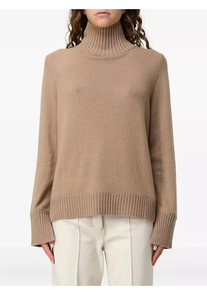 Allude ribbed high-neck sweater - Neutrals