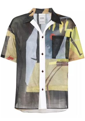 Bethany Williams abstract-print short-sleeve shirt - Blue
