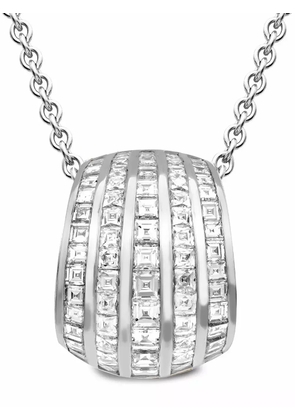 Pragnell 18kt white gold Manhattan five row diamond pendant necklace - Silver
