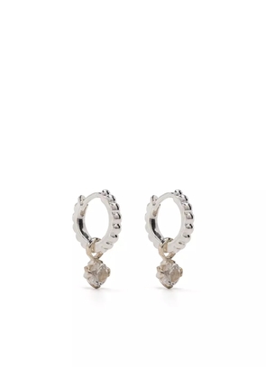 DOWER AND HALL Dotty Story hoop earrings - Silver