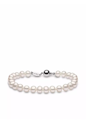Yoko London 18kt white gold Classic 6mm Freshwater Pearl bracelet - Silver