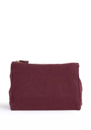 Once Milano zip-fastening linen pouch - Red