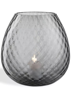 NasonMoretti Macramé glass candle holder - Grey