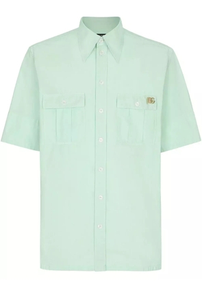 Dolce & Gabbana logo-plaque Hawaii shirt - Green