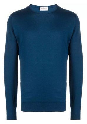 John Smedley round neck knit jumper - Blue