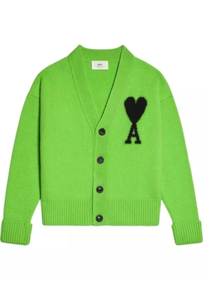 AMI Paris Ami de Coeur wool cardigan - Green