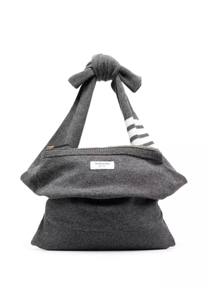 Thom Browne zip-up messenger bag - Grey