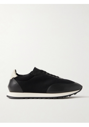 The Row - Owen Leather-Trimmed Mesh Sneakers - Men - Black - EU 42