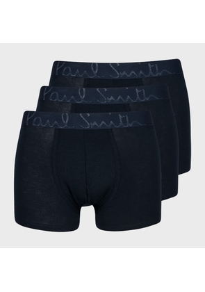 Paul Smith Navy Comfort Boxer Briefs Three Pack Blue
