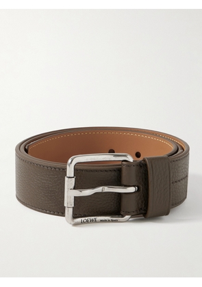 LOEWE - 4cm Roller Curve Full-Grain Leather Belt - Men - Brown - EU 85