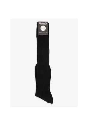 Mens Pantherella Cotton Ribbed Knee-High Socks