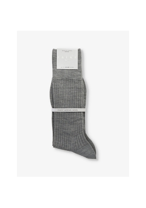 Mens Falke No7 Ribbed Virgin Wool Socks
