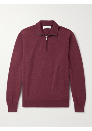 Brunello Cucinelli - Cashmere Half-Zip Sweater - Men - Red - IT 46