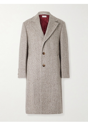 Brunello Cucinelli - Heringbone Woven Coat - Men - Neutrals - IT 46