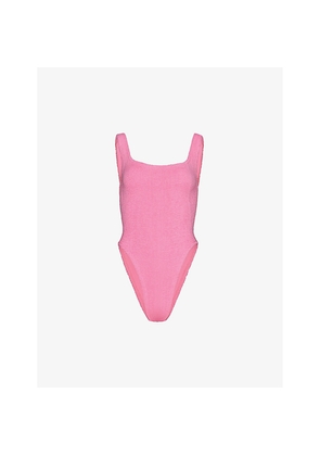 Womens Hunza G Classic Seersucker-Weave Swimsuit