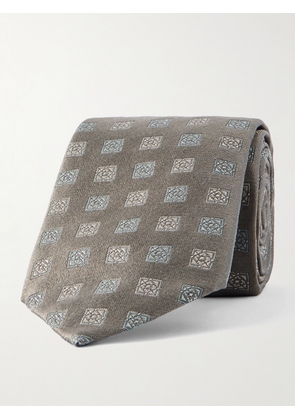 Brunello Cucinelli - 8cm Silk-Jacquard Tie - Men - Brown
