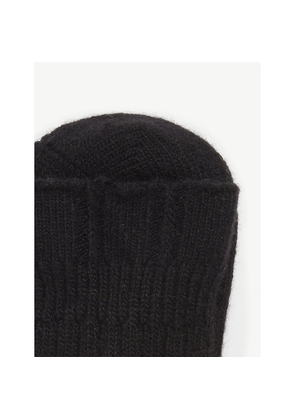 Womens Falke Bedsock Ribbed Knitted Wool-Blend Socks