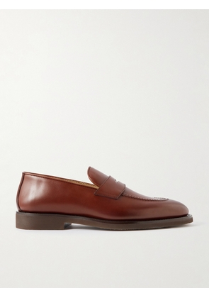 Brunello Cucinelli - Flex Leather Penny Loafers - Men - Brown - EU 40