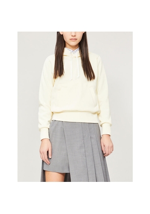 Womens Comme Des Garcons Play Logo-Embroidered Cotton-Jersey Hoody